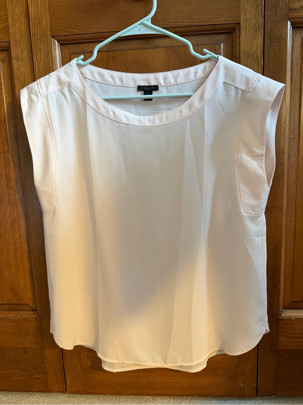 NWT Ann Taylor Sleeveless Blouse in Light Pink